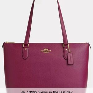 Coach Women's Deep Red Tote Bag